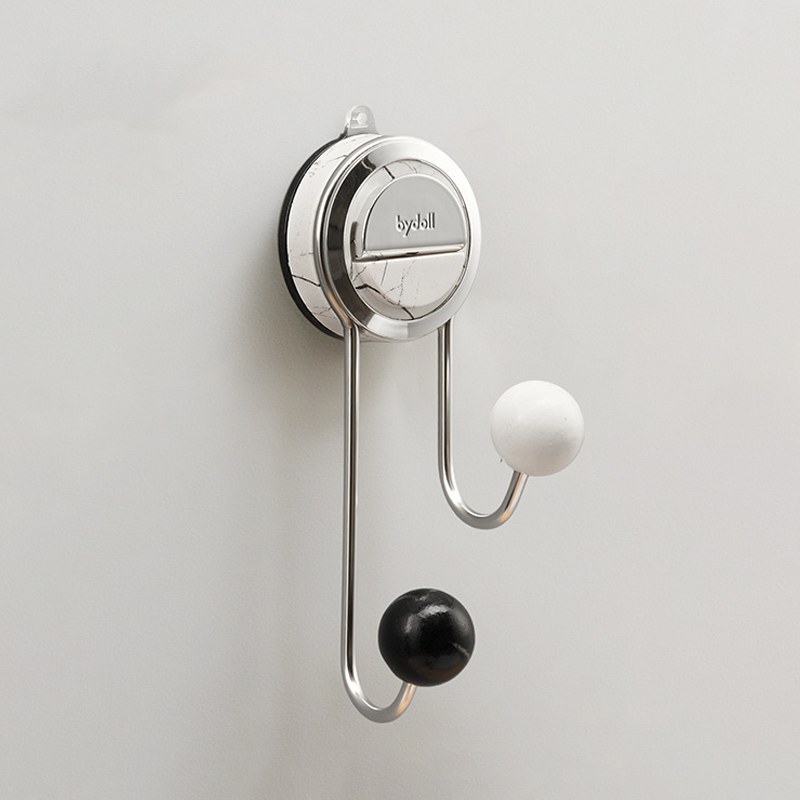 No-Drill Wooden Suction Cup Wall Hook – Strong Load-Bearing