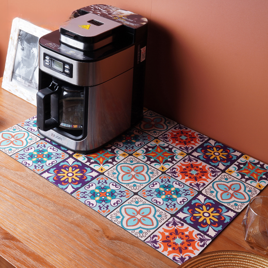 Vintage Draining Mat –Absorbent, Oil-Resistant, Non-Slip & Heat-Proof