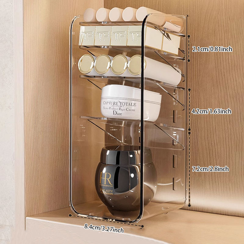 Acrylic Makeup Storage Rack: Multi-Tier Design