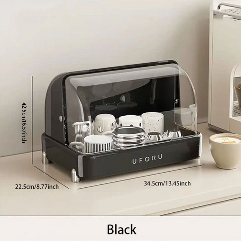 Dustproof Cup Rack – Large Capacity & Drainage