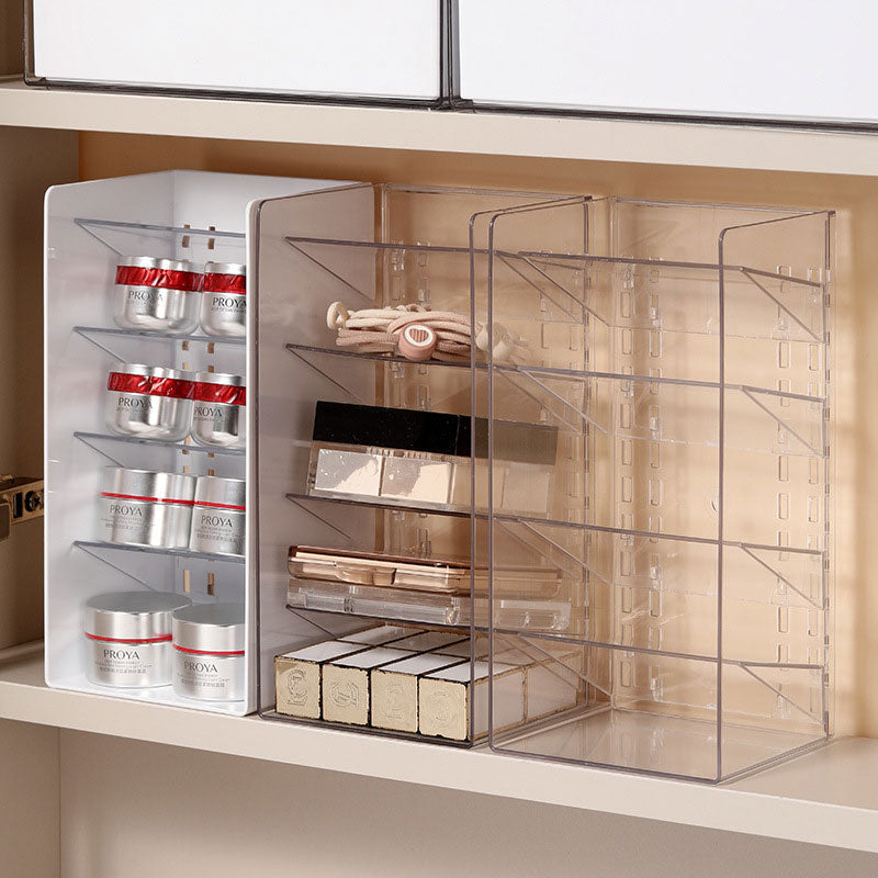 Acrylic Makeup Storage Rack: Multi-Tier Design