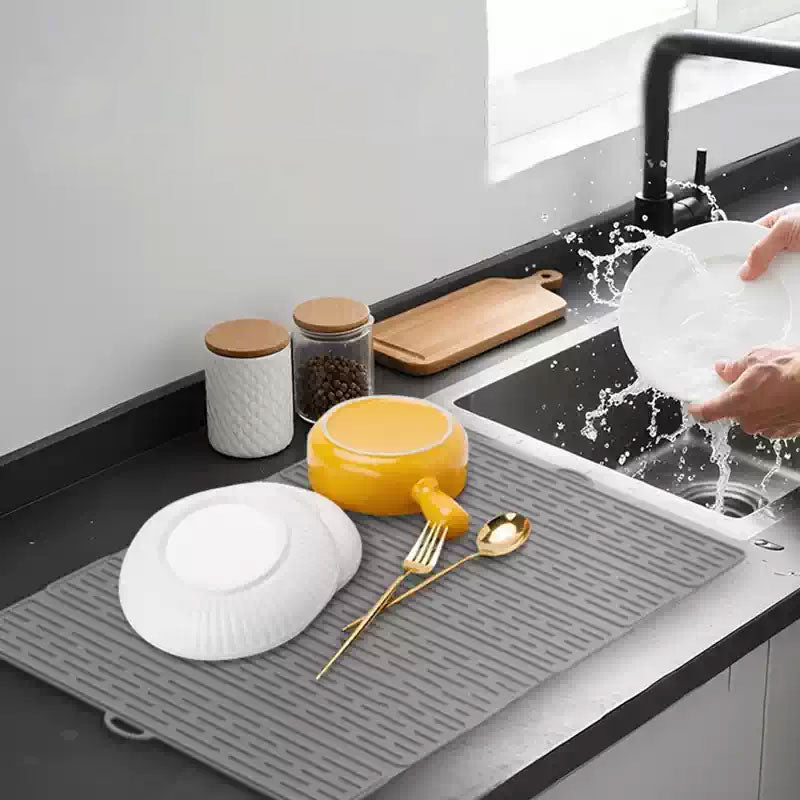 Multi-Functional Foldable Draining Mat – Anti-Burn Silicone with Hanging Hole