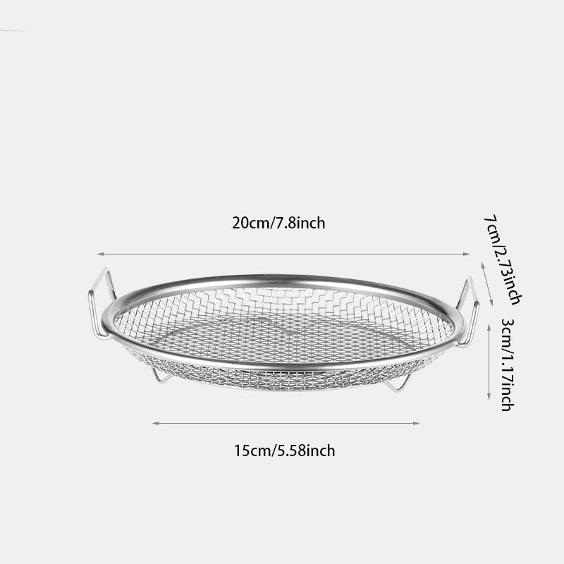 Stainless Steel Oil Strainer Tray – Dual-Handle Design for Easy Lifting