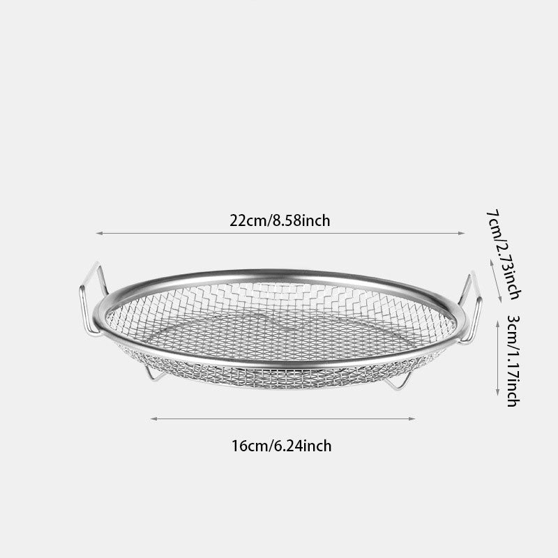 Stainless Steel Oil Strainer Tray – Dual-Handle Design for Easy Lifting