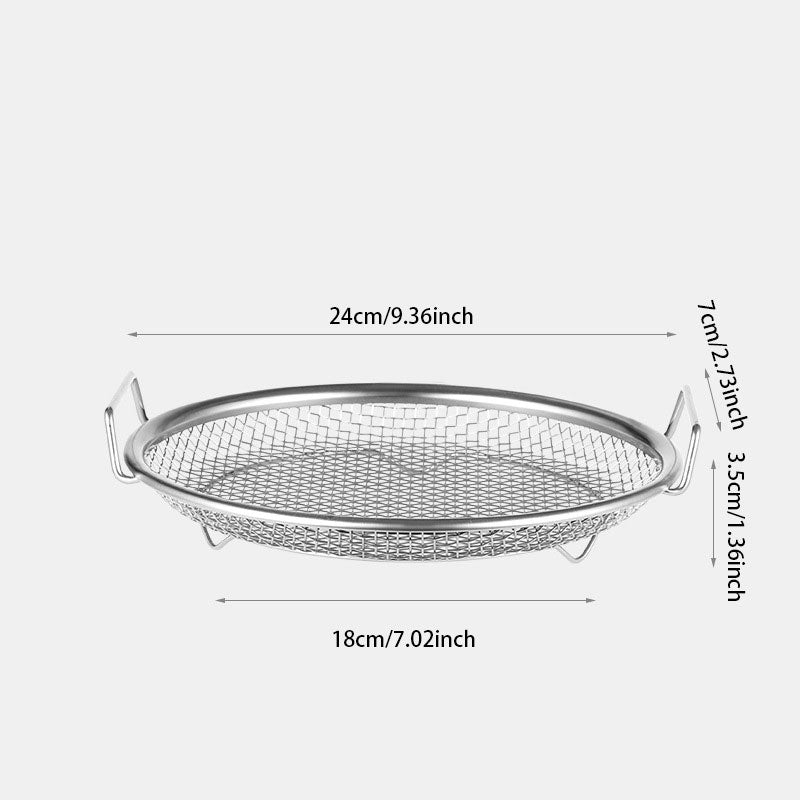 Stainless Steel Oil Strainer Tray – Dual-Handle Design for Easy Lifting