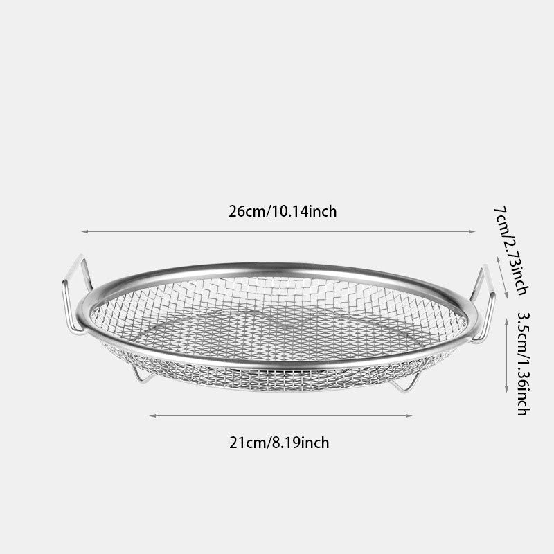 Stainless Steel Oil Strainer Tray – Dual-Handle Design for Easy Lifting