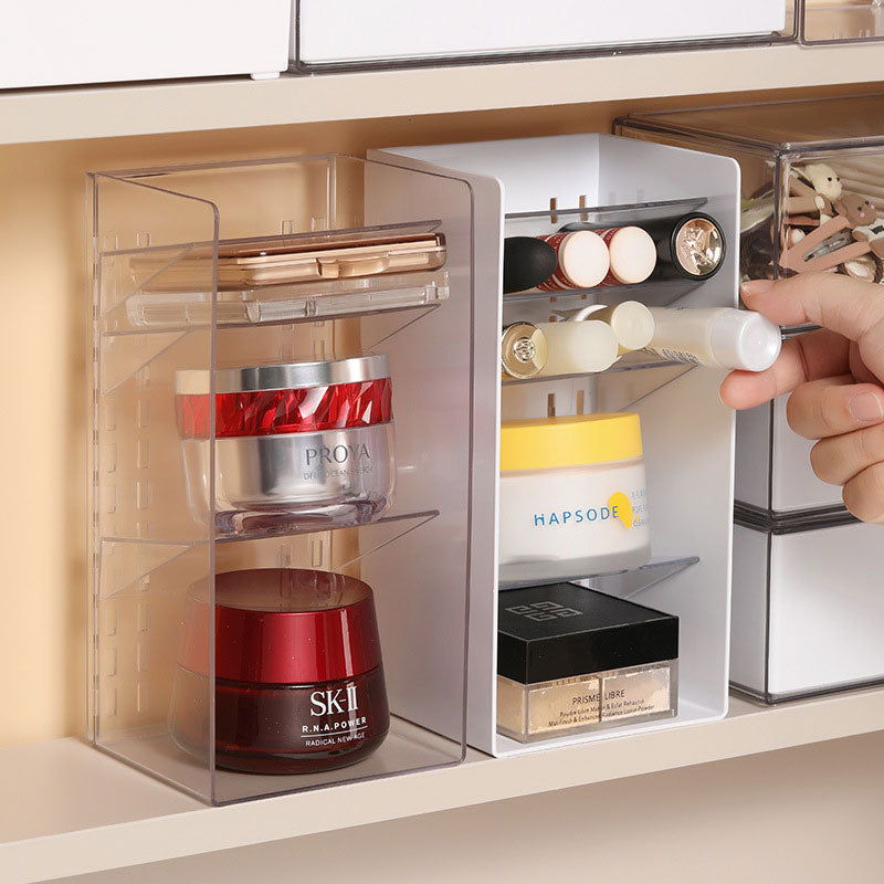 Acrylic Makeup Storage Rack: Multi-Tier Design