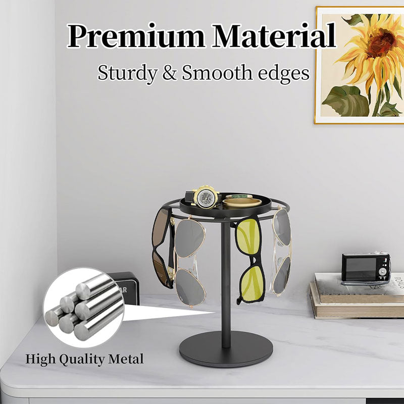 360° Rotating Metal Tray Storage Rack – Stylish & Practical