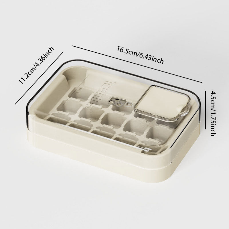 Lidded Silicone Press Ice Cube Trays: Large Capacity, Easy Release & No-Lid Water Injection