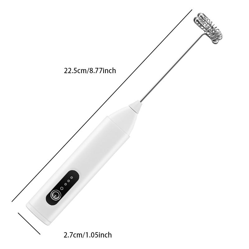 Mini Rechargeable Frother – For Coffee, Beats Eggs & Blends Jam