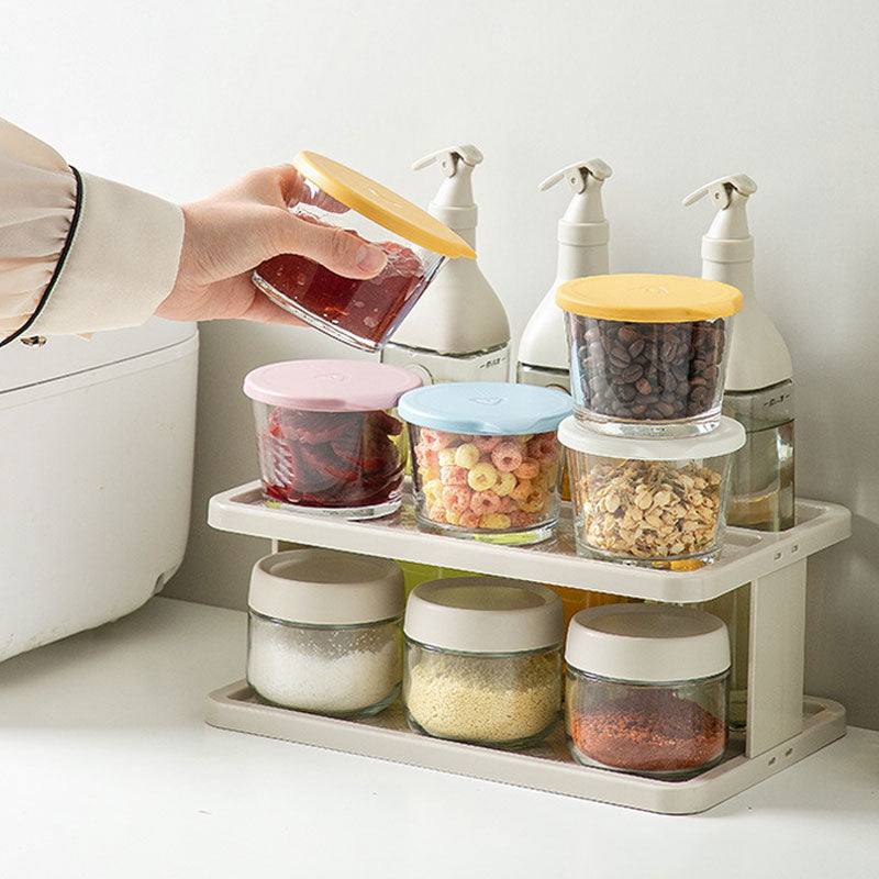 Easy-Open Lid Glass Storage Jar – Mini & Portable