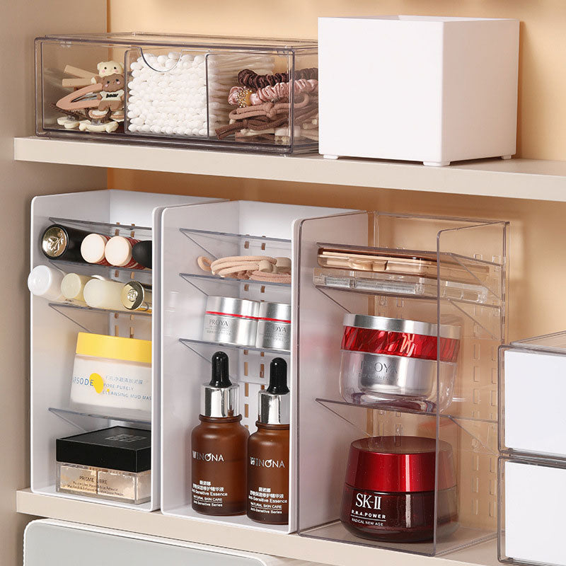 Acrylic Makeup Storage Rack: Multi-Tier Design