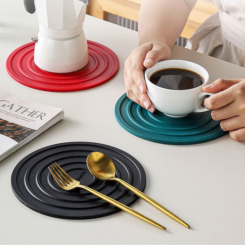 Non-Slip Silicone Heat-Resistant Mat: For Pots, Dining Tables & Tea Cups