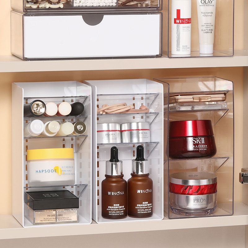 Acrylic Makeup Storage Rack: Multi-Tier Design