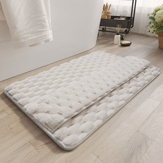 Thick Plush Bathroom Mat – Quick Absorption, Foot-Top Coverage & Non-Slip