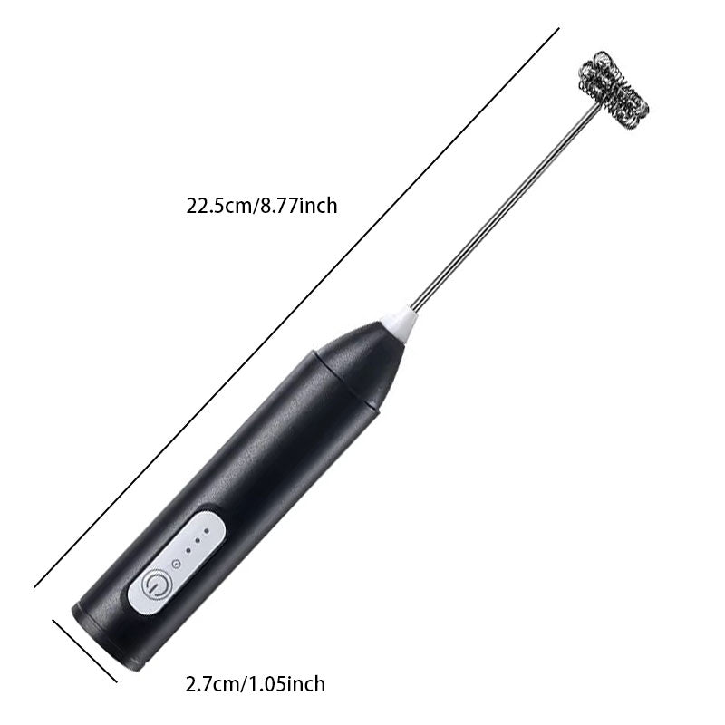 Mini Rechargeable Frother – For Coffee, Beats Eggs & Blends Jam