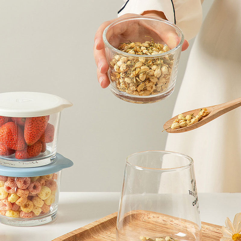 Easy-Open Lid Glass Storage Jar – Mini & Portable