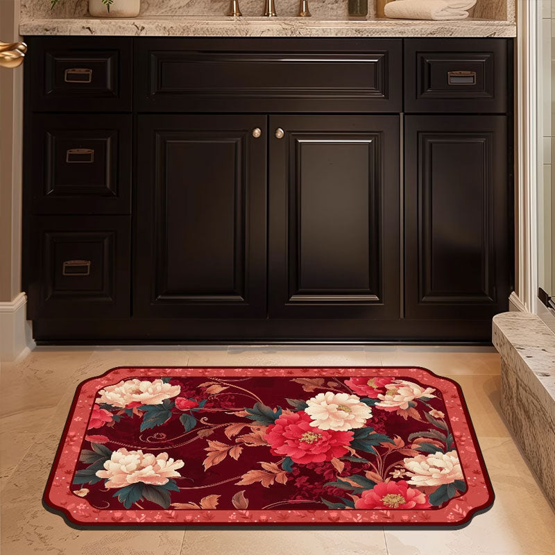 RedZen Red Diatomite Anti-Slip Absorbent Mat – Oriental Style