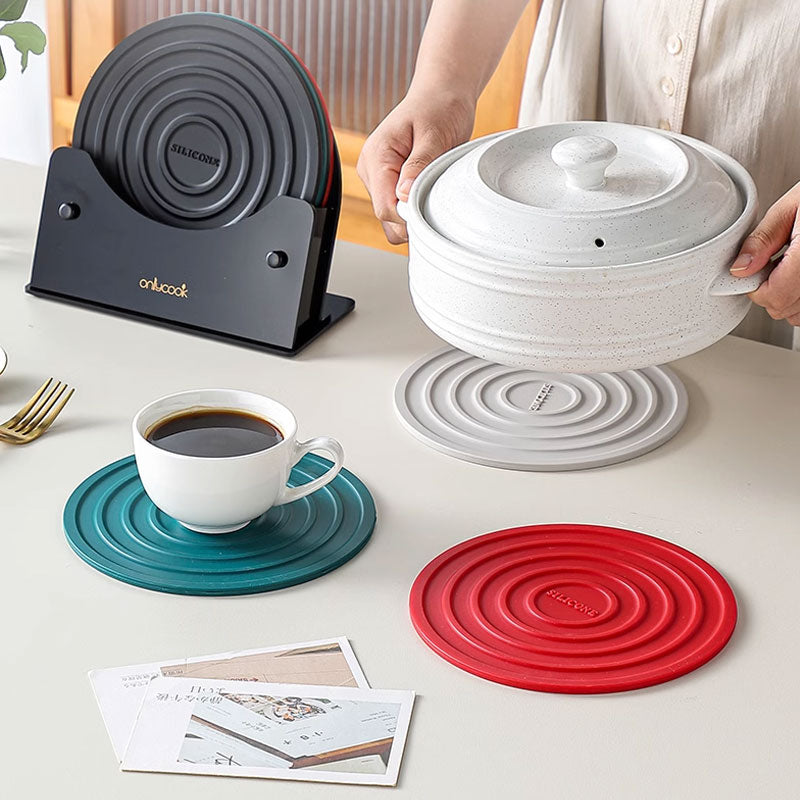 Non-Slip Silicone Heat-Resistant Mat: For Pots, Dining Tables & Tea Cups