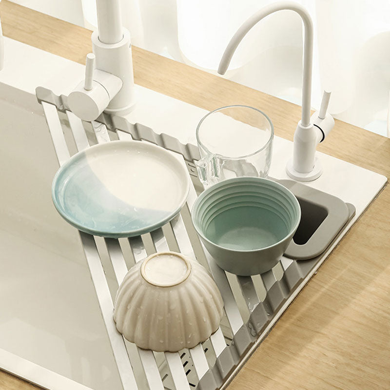 Kitchen Sink Triangle Drain Rack – Easy to Clean, With Filter Net & Food-Grade Safe
