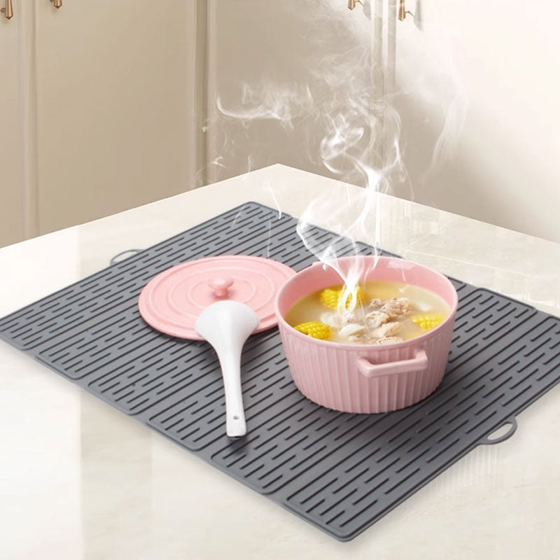 Multi-Functional Foldable Draining Mat – Anti-Burn Silicone with Hanging Hole