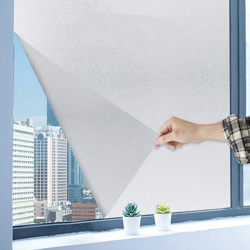 Frosted Privacy Window Film – Static Cling, Glue-Free & Cuttable Design
