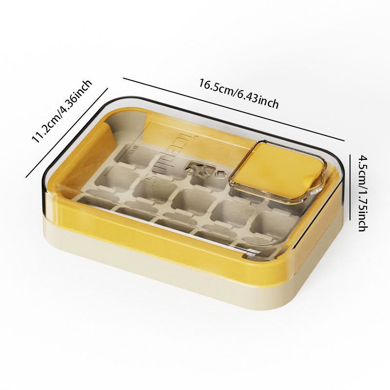 Lidded Silicone Press Ice Cube Trays: Large Capacity, Easy Release & No-Lid Water Injection