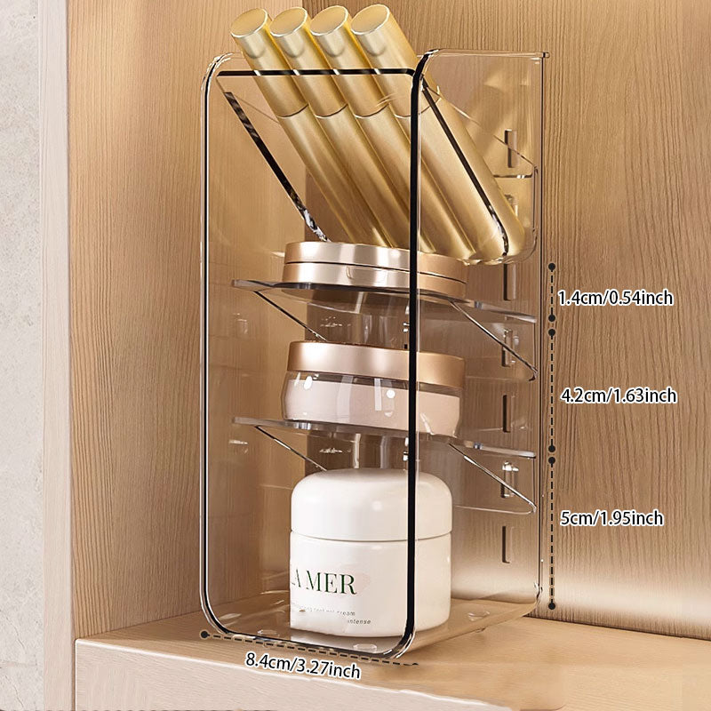 Acrylic Makeup Storage Rack: Multi-Tier Design