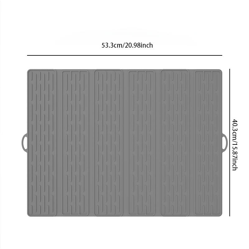 Multi-Functional Foldable Draining Mat – Anti-Burn Silicone with Hanging Hole