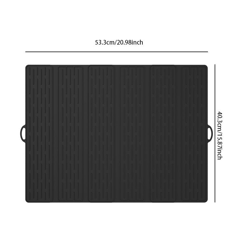 Multi-Functional Foldable Draining Mat – Anti-Burn Silicone with Hanging Hole