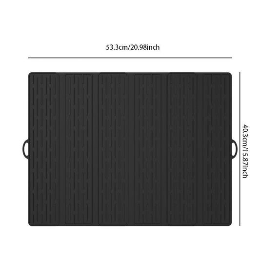 Multi-Functional Foldable Draining Mat – Anti-Burn Silicone with Hanging Hole