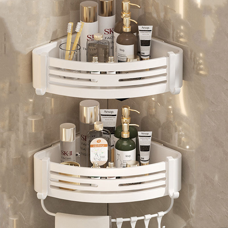 Space Aluminum No-Drill Bathroom Corner Shelf – Quick Drainage & Strong Load-Bearing