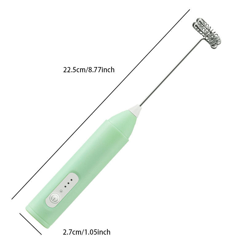 Mini Rechargeable Frother – For Coffee, Beats Eggs & Blends Jam